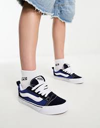 Vans Knu Skool sneakers in navy and white