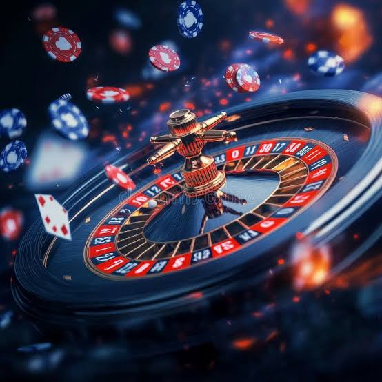 Casino Roulette Wheel on a Blue Background. 3d Rendering Stock Illustration - Illustration of entertainment, luck: 355249154