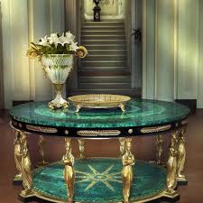A Stunning Malachite Table Malachite Is A Stone Of Transformation Activates All Chakras Helps With The Rele Malachite Decor Malachite Classic Furniture