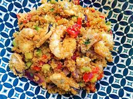 Vi va di provarlo con me? Insalata Di Cous Cous Integrale Con Verdure Fresche Al Sapore Di Mare Pentole Pennelli