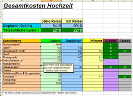 Unseren ratgeber helfen dir die. Kosten Einer Hochzeit Planen Excel Vorlage