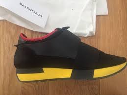 Balenciaga Socks Black And Yellow Balenciaga Race Runner Red Yellow Black Fashion Clothing Shoes Accessories Womensshoes Athleticshoes Ebay Lin Balenciaga Runners Balenciaga Yellow Black