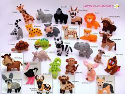 African Safari Animals Felt Ornaments Toys Magnets Etsy Felt Animals Felt Toys Safari Animals