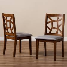 Brown wood dining chairs, by: Ebern Designs Eastwood Solid Wood Dining Chair Reviews Wayfair Ca