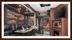 Stronghold vbl™ aluminum framed and vacuum bond laminated gelcoated fiberglass exterior walls (including rear wall and slide room end walls). Inspirational Living Room Ideas Living Room Design Front Living Room Toy Hauler Fifth Wheel