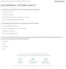 As an agent of r.i.f.t., it is your task to defend. Quiz Worksheet The Hobbit Chapter 17 Study Com