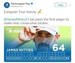 James Nitties equals world record with nine consecutive birdies