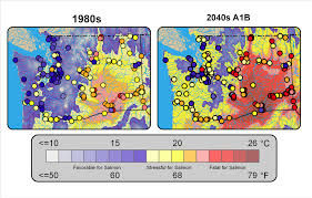 washington state water temperature projections