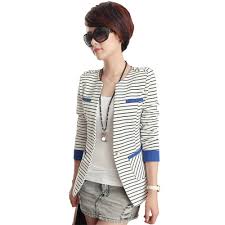 Black And White Striped Suit Womens Cheap Blazers On Sale At Bargain Price Buy Quality Jackets For Men 2012 Blazer Jacket Jackets C Blue Striped Suit Blazers For Women Blazer Jackets For Women