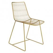 Tabitha Gold Finish Metal Wire Dining Chair Buy Now At Habitat Uk Wire Dining Chairs Metal Dining Chairs Gold Dining Chairs