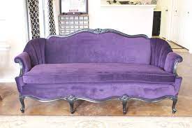Reupholstered Purple Couch After Vintage Couch Purple Couch Victorian Sofa