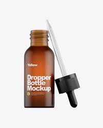 Frosted Amber Glass Dropper Bottle Psd Mockup Free Packaging Mockups Template Psd Design