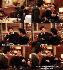 When phoebe joins rachel on a girls' night out, mike spends the evening with ross. F R I E N D S