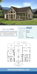A ranch style house is more practical and the energy seems to flow easier. Traditional Style House Plan 51547 With 2 Bed 2 Bath A Frame House Plans Family House Plans Ranch House Plans