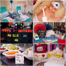 Abandon the theme just because you're hosting a medical themed party doesn't mean you have to do absolutely everything in line with it. Doctor Party Ollie S 2nd Birthday Medical Party Photo Backdrops From Capture By Lucy