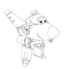 Coloring with dizzy, donnie, jerome and also the. Super Wings Jerome Is Ready For A Stunt