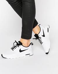 Black And White Nike Running Shoes Womens Nike White Black Air Max Thea Trainers I Need These In My Life Nike Shoes Women Nike Free Shoes White Nikes