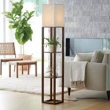 Shelf Floor Lamp Brown Threshold Floor Lamp With Shelves Floor Lamps Living Room Wood Floor Lamp