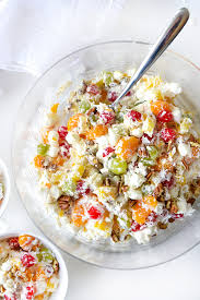 16 recipes for a delicious bridal shower from elegant canapés to sharable punches, these bridal shower menu ideas will pave the road to a lifetime of happily married bliss. The Best Ambrosia Salad Recipe Foodiecrush Com