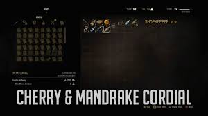 After obtaining the recipe and the required ingredients, geralt can create alchemy ingredients himself from the alchemy tab in the menu. Witcher 3 Where To Buy Cherry Cordial Mandrake Cordial Youtube