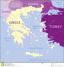 Turkije is een populaire vakantiebestemming. Kaart Griekenland Turkije Albanie Bulgarije Macedonie Vector Illustratie Illustration Of Ontwerp Beeld 7270315