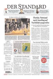Der Standard Today S Front Pages Newseum Newseum Paper Layout Page Online
