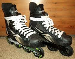 Adult Reebok 3k Fitlite Size 7 Inline Roller Hockey Skates 4 X 80 Mm Alum Frame