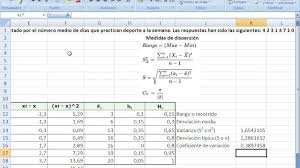 ¿cuán típico es este valor? Explicacion De Medidas De Dispersion En Excel Youtube