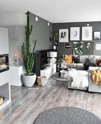 hout en grijs veel groen wohnzimmer ideen wohnung wohnzimmer inspiration wohnung design