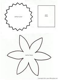 6 Images Of Daffodil Template Printable Pattern Flower Petal Template Flower Templates Printable Flower Template