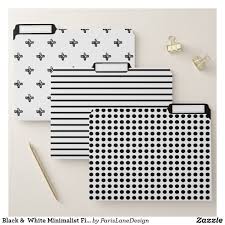 Black And White Office Supplies Black White Minimalist File Folders Set Zazzle Com In 2020 File Folder Folder Holder Office Supplies Art