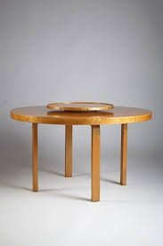 Alvar Aalt Bent Birch And Karelian Birch Dining Table With Carousel For Artek 1930s Birch Dining Table Furniture Dining Table