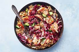Farro With Salmon Cucumber Radicchio And Dill Recipe Nyt Cooking Dill Recipes Radicchio Farro