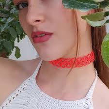 RBF UV Choker Tracer psychedelic Choker, Necklace, Festival Accessories,  Rave Choker, Blacklight, Trippy, Neon, Glow, Pink, Party