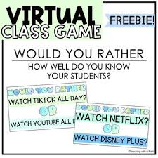 Distance Learning Virtual Classroom Game Google Meet In 2020 Distance Learning Virtual Classrooms Writing Units