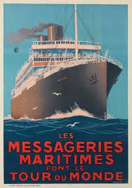 Full Details For Lot 515 Travel Posters Ship Poster Travel Advertising