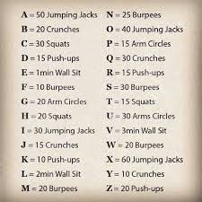 Image Result For Alphabet Workout Chart Fitness Spell
