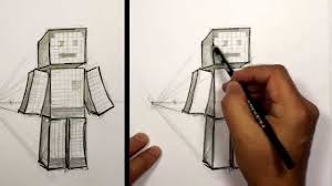 How To Draw 3d Minecraft Character Sketch Mat Movie Character Drawings Minecraft Characters Drawing Cartoon Characters