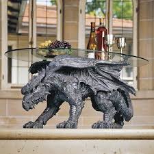 Hastings The Warrior Dragon Sculptural End Table Dragon Table Dragon Decor Gothic Decor