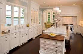 white kitchen cabinets with glass doors