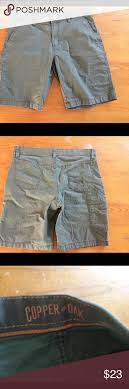 Copper Oak Khaki Cargo Shorts Flat Front Size 34 Cargo Shorts Clothes Design Shorts