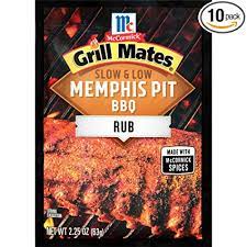 Mccormick grill mates memphis pit bbq rub, slow & low center front picture . Amazon Com Mccormick Grill Mates Slow Low Memphis Pit Bbq Rub 2 25 Oz Pack Of 10 Grocery Gourmet Food
