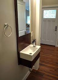 Cabinet handles are included in the vanity set, and you'll love the fact that the vanity comes fully assembled for easy installation. Pin By Olivia C Smith On Bathroom Powder Room Small Small Bathroom Sinks Small Powder Room Sink