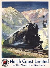 Sold Price Original 1920s Northern Pacific Rail Poster North Coast May 6 0116 1 00 Pm Pdt Train Posters Travel Posters Travel And Tourism