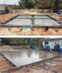 Concrete slab foundation cost most homeowners spend between $5.40 to $6.40 per square foot for a 4 thick foundation, and $6.40 to $8.20 per square foot for a 6 reinforced slab on grade. Cast Reinforced Raft Foundation Model Homes Raft Foundation Affordable Housing