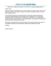 Best Salon Hair Stylist Cover Letter Examples Livecareer