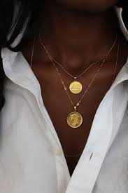 The Egyptian Coin Necklace Stack I In 2020 Coin Necklace Gold Necklace Women Coin Pendant