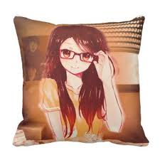pillow girl in her casual bedroom zazzle com in 2020 anime art girl kawaii anime anime