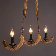 Nordic Vintage Pendant Lamps Industrial Style Light Wavy Rope Chandelier For Restaurant Bar Cafe Warehouse Bra Bedroom Light Pendant Lights Aliexpress