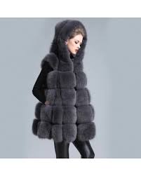 Large choix de parka homme, livraison et retour gratuits en point relais colis®, parka à capuche, longue ou courte, parka d'été ou d'hiver parka homme. Gilet De Luxe A Capuche En Fourrure De Renard Pour Femme